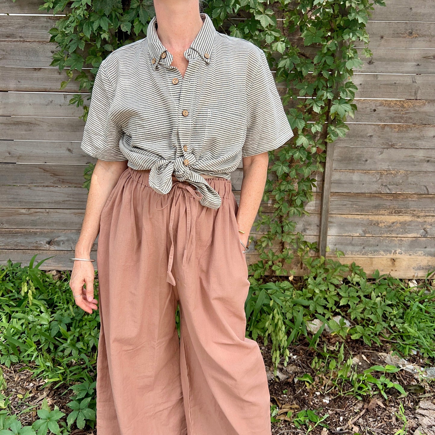 Krishna Button-Up Top, cream
