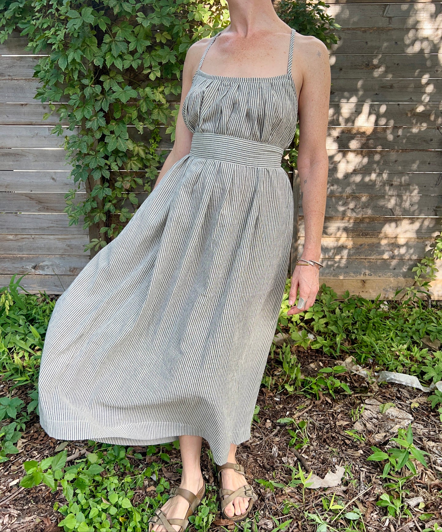 Anu Maxi Dress, red orange double dye