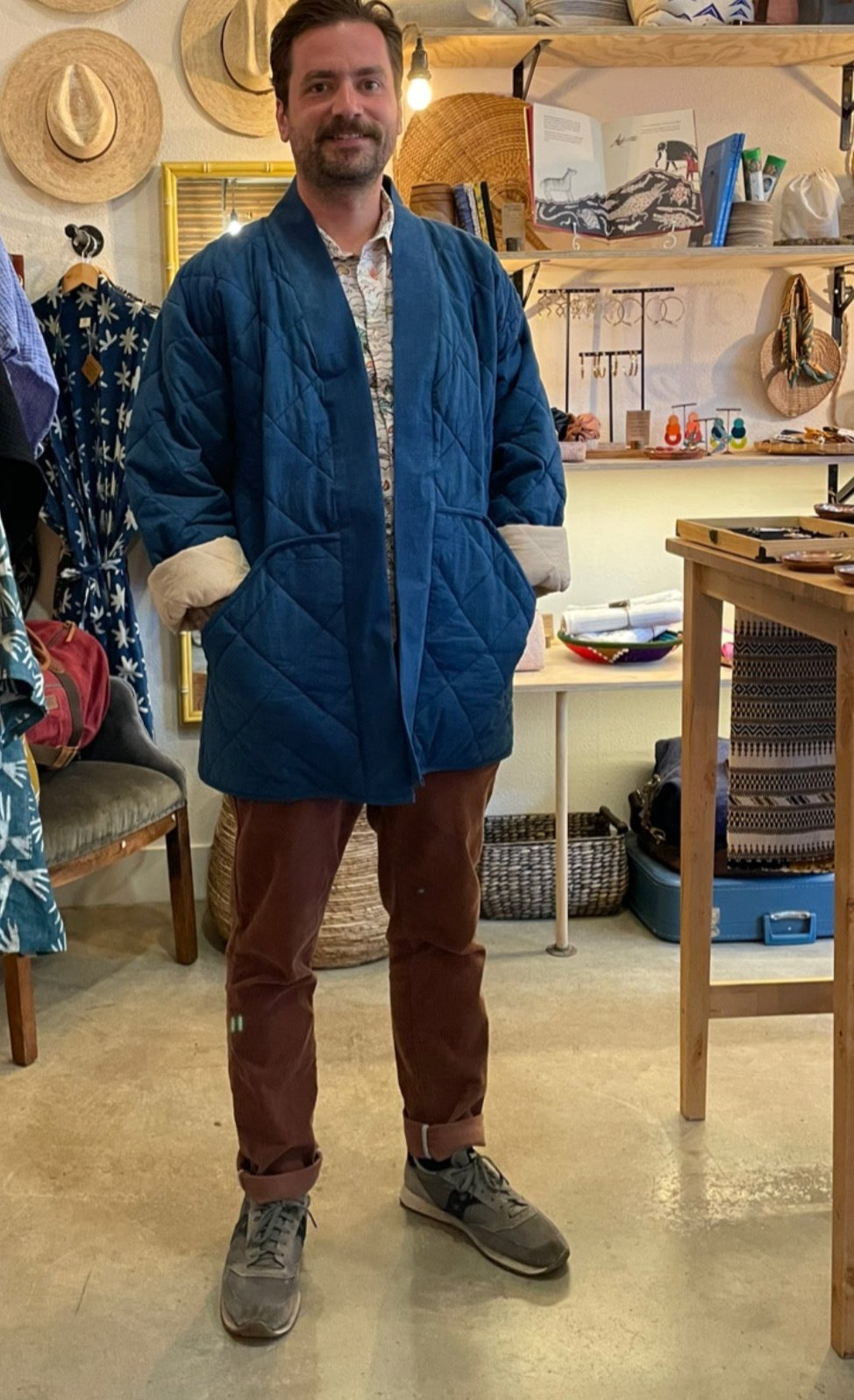 Nabina Quilted Jacket, indigo *botanical dye*