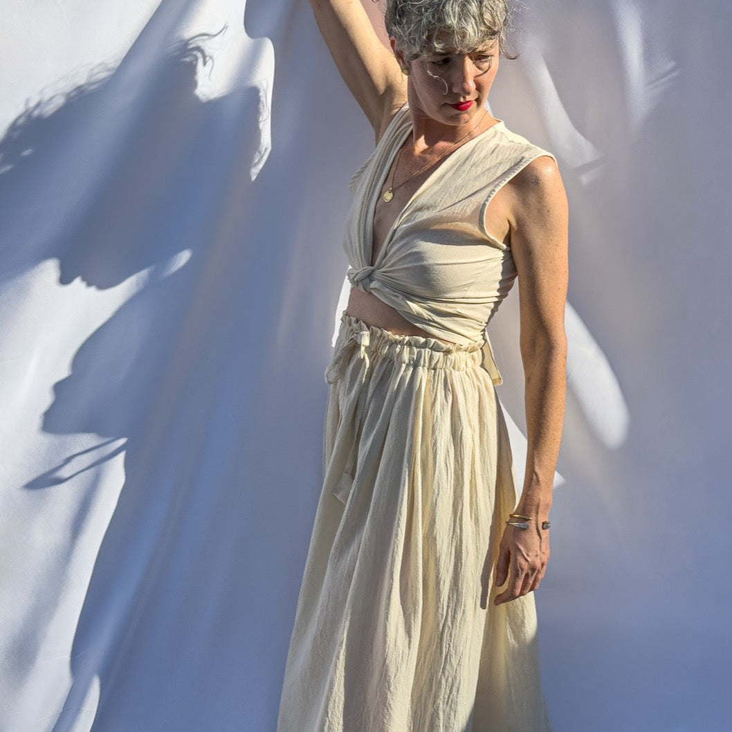 Padmasana Skirt/Dress, indigo *botanical dye