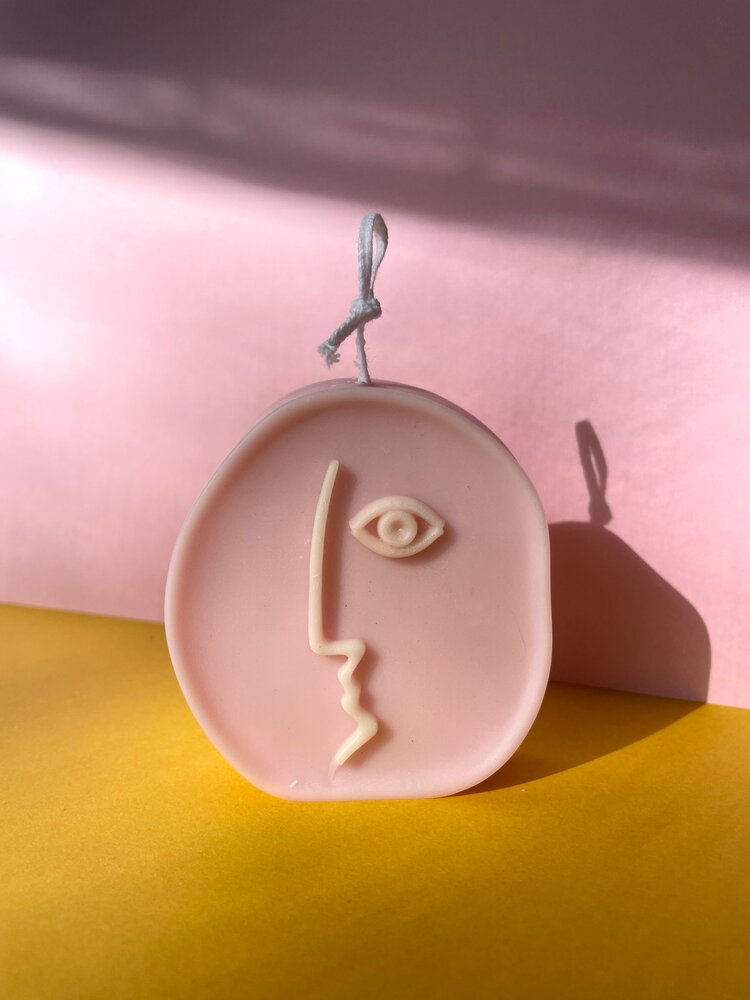 Abstract Face Candles, Various - Small World Goods