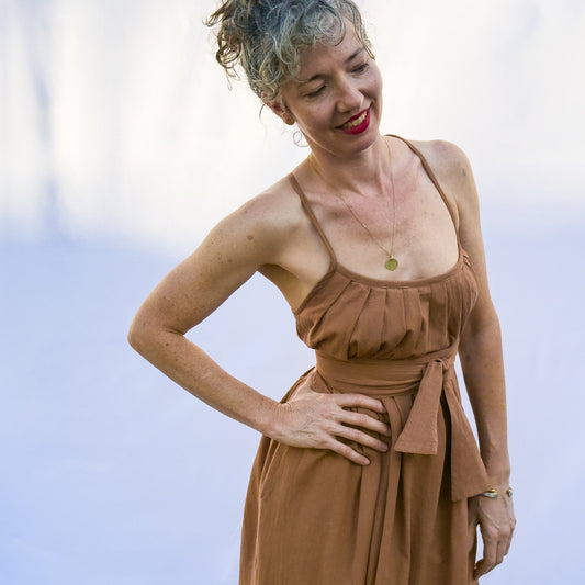 Anu Maxi Dress, rust *botanical dye