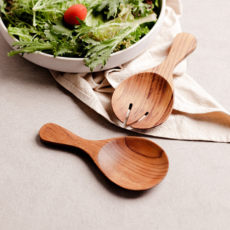 Teak Wood Salad Servers, set
