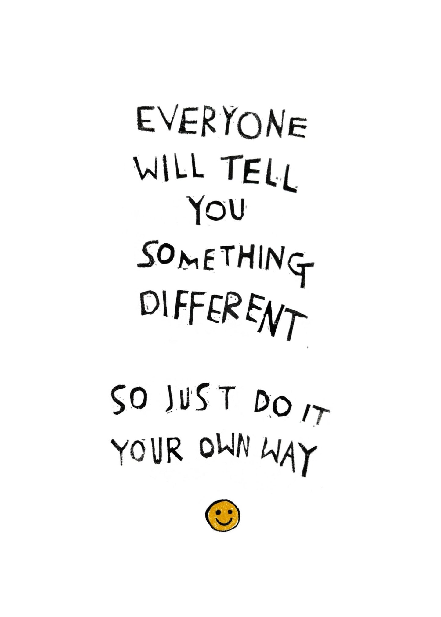 DO IT YOUR OWN WAY, little art print - Small World Goods