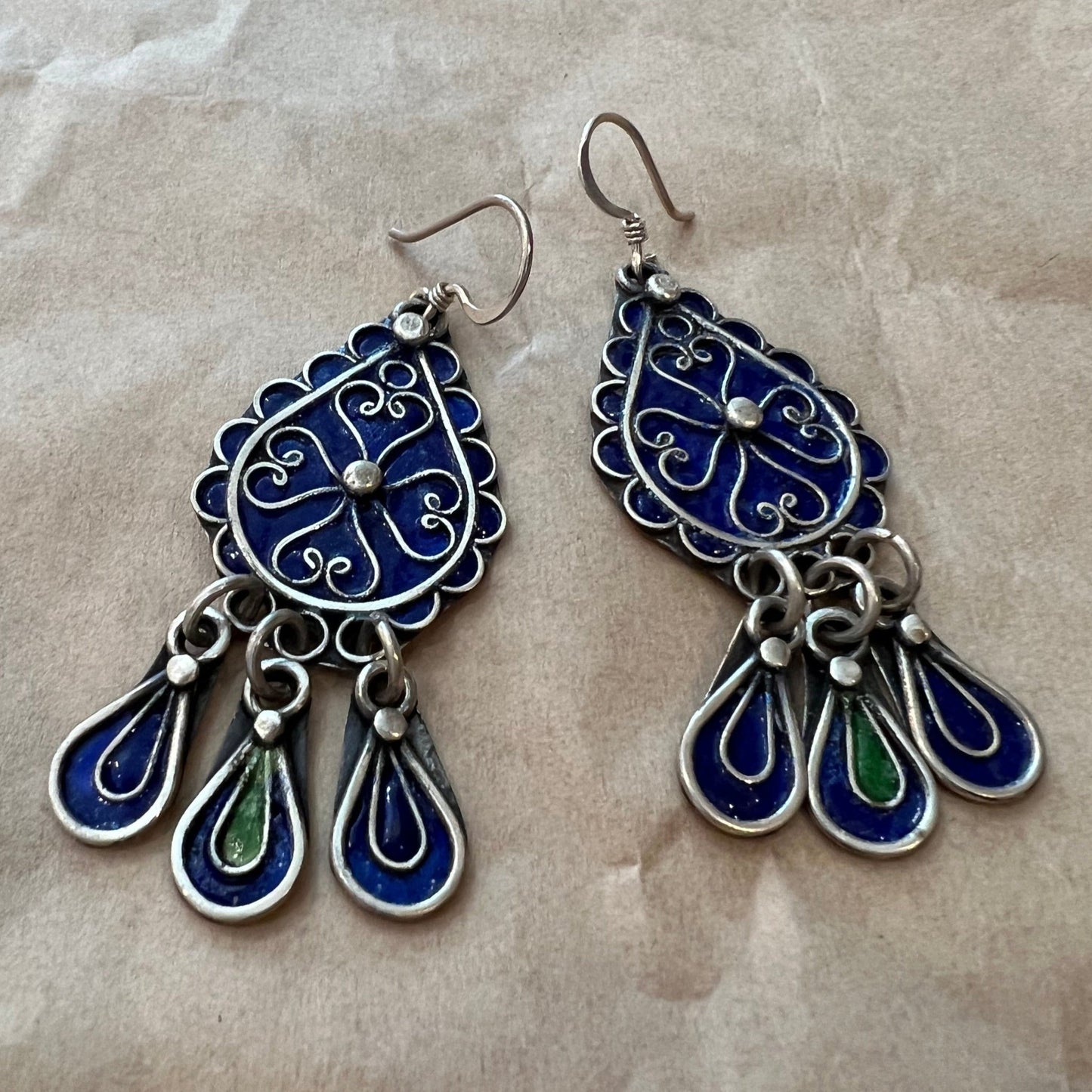Enamel Berber Earrings, Various - Small World Goods