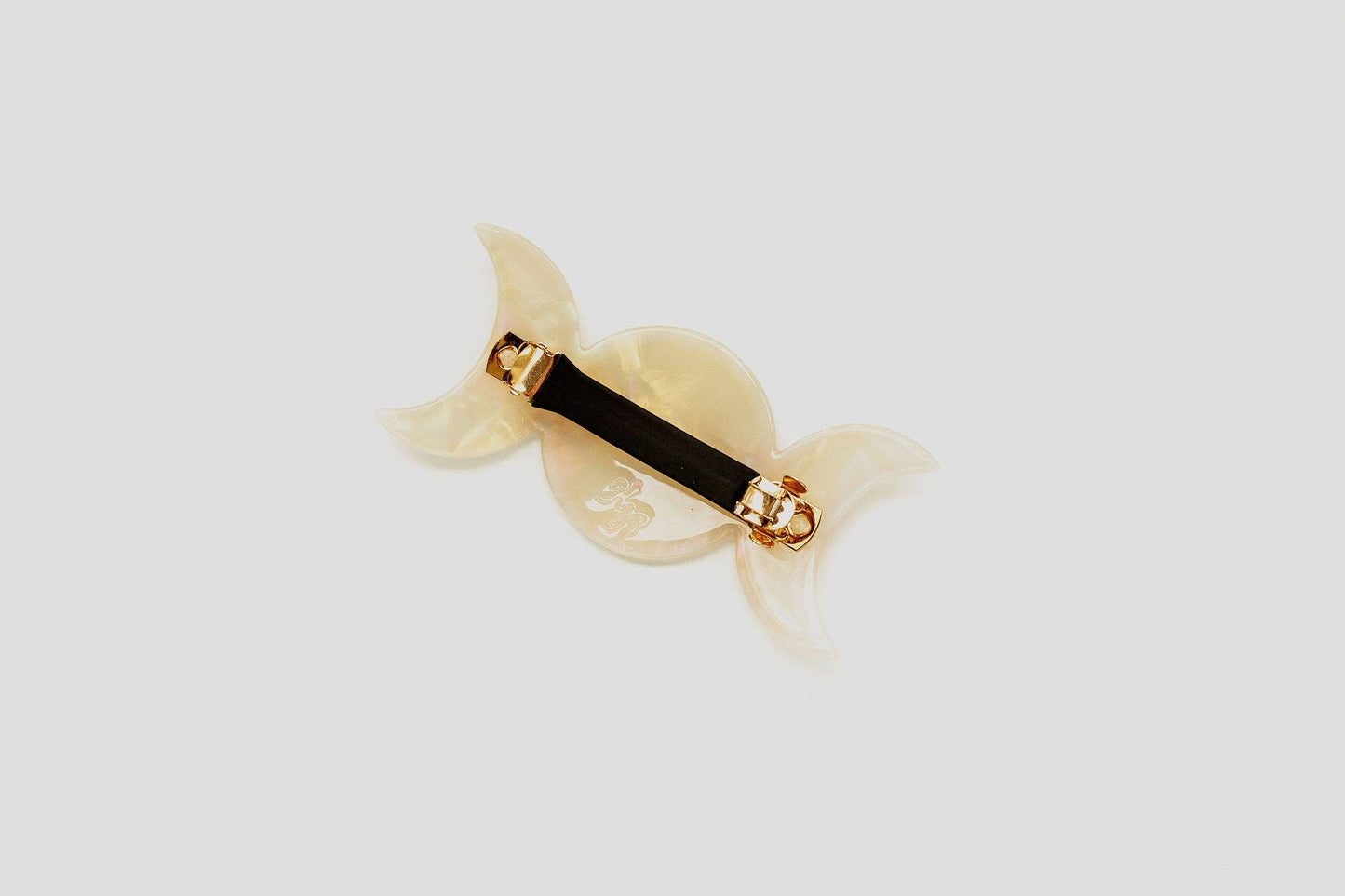 Triple Goddess Barrette: White Opal