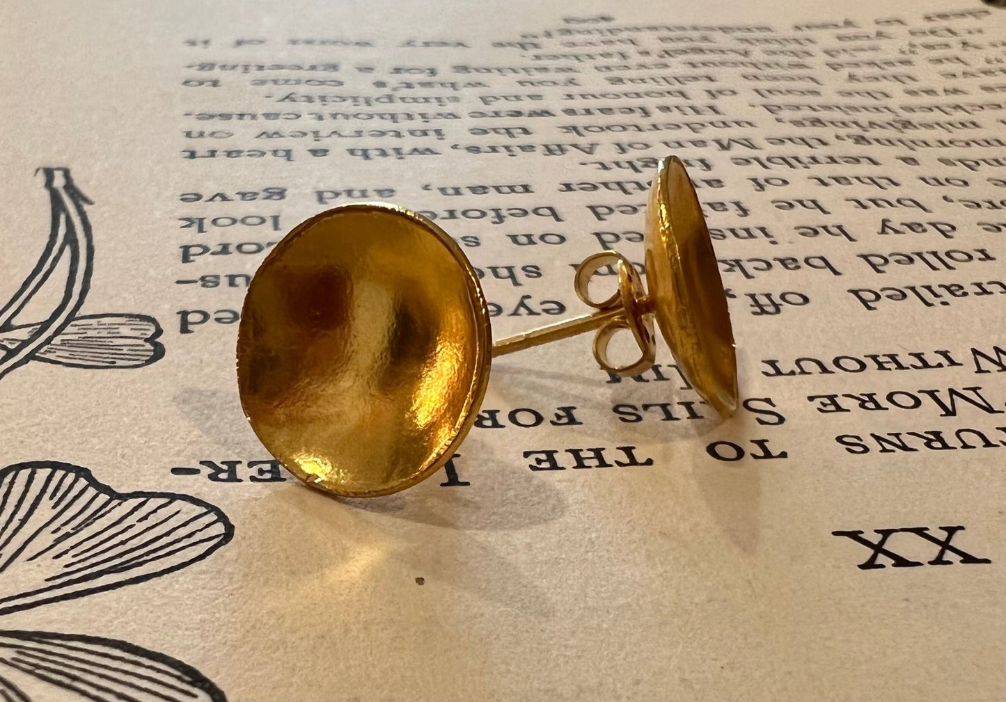 Golden Dish Earrings - Small World Goods