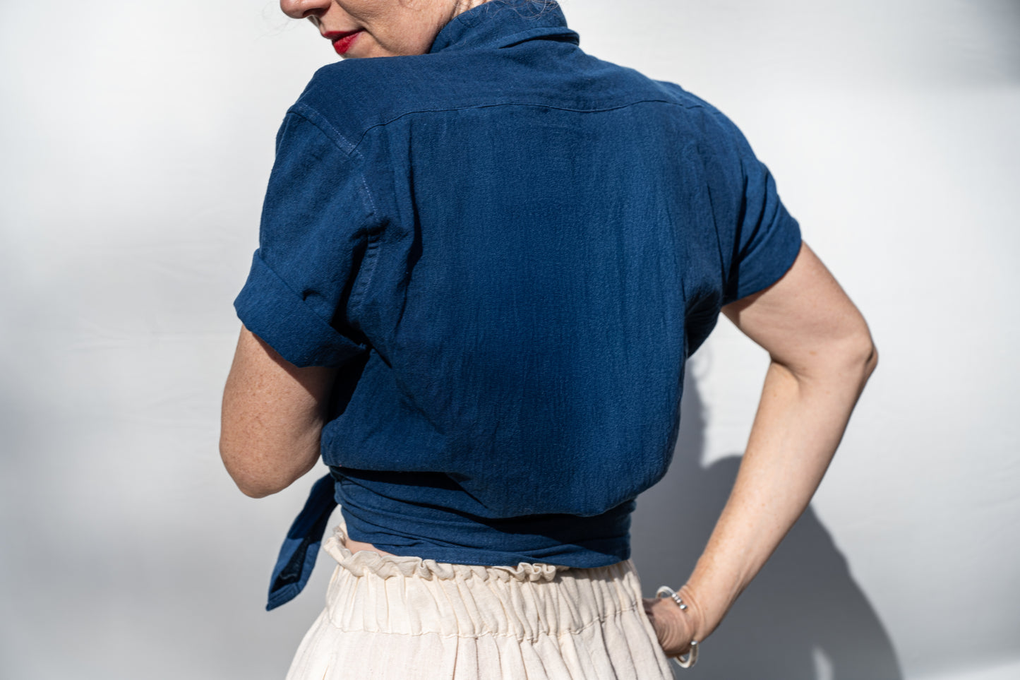 Krishna Button-Up Top, matcha green