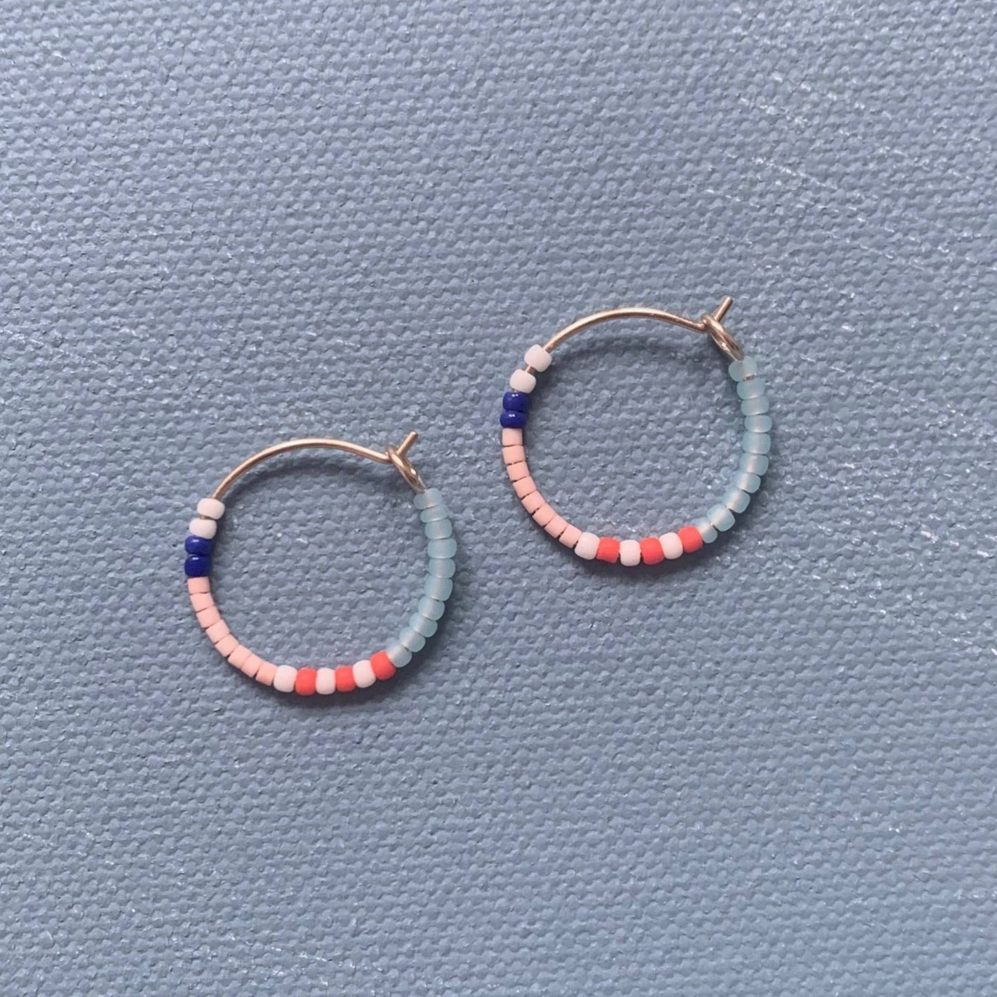 Little Beaded Hoops, Popcorn - Small World Goods