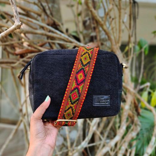 Magic Box Bag with Embroidered Strap