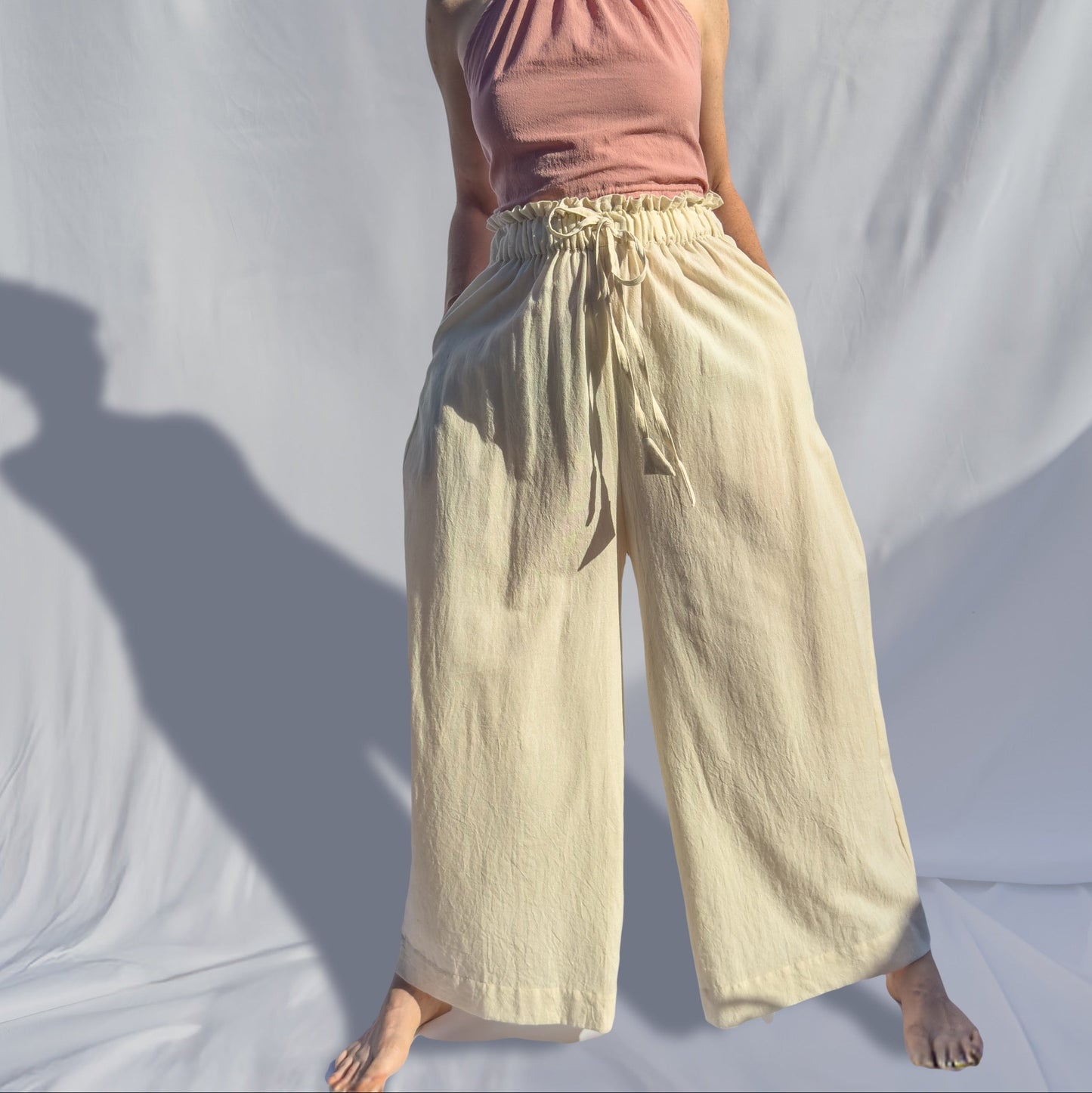 Rabina Trousers, black & white pinstripes