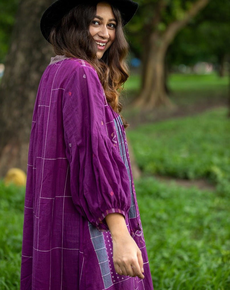 Purple Tie Taant Dress - Small World Goods