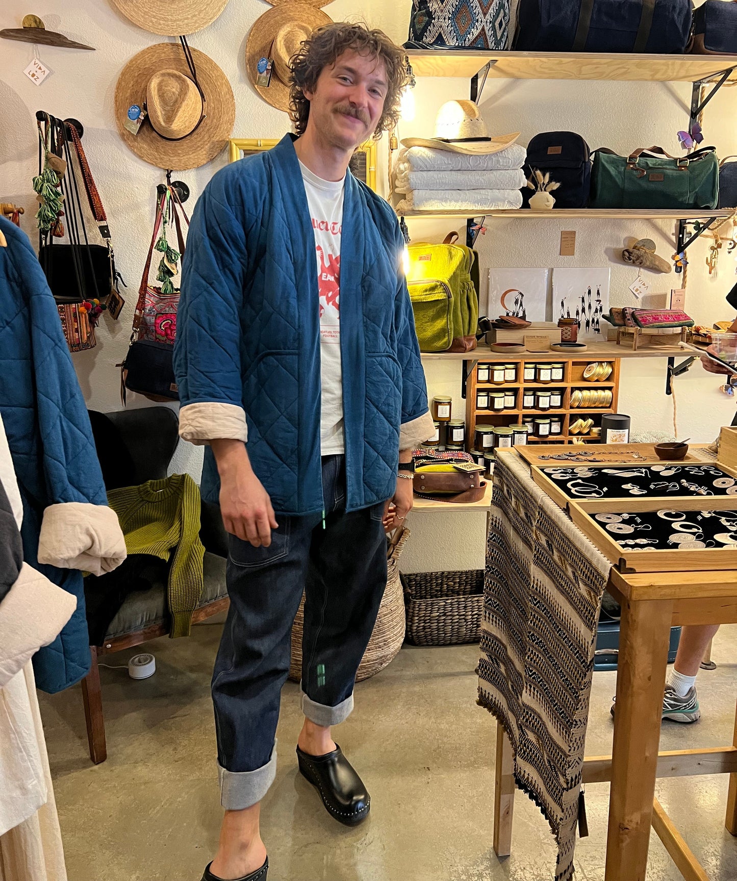 Nabina Quilted Jacket, indigo *botanical dye*