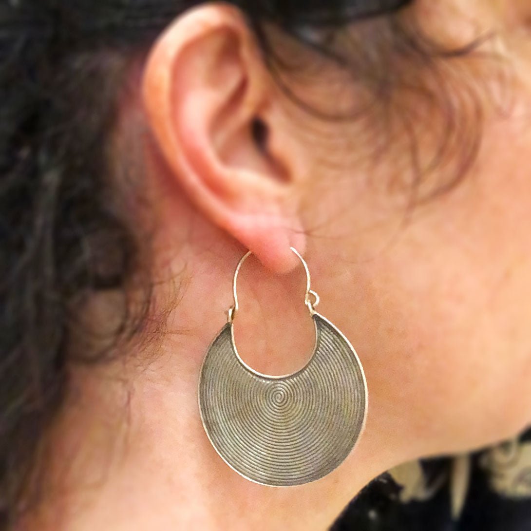 Sale Murano Discs with Hill Tribe Silver Earrings