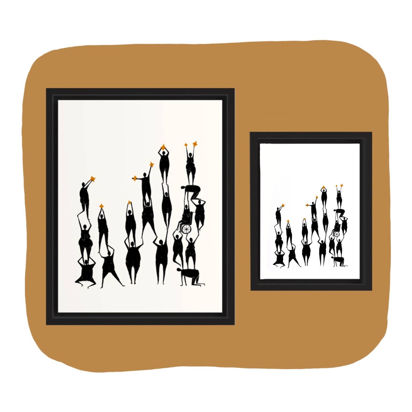 Stars (helping each other) Art Print - Small World Goods