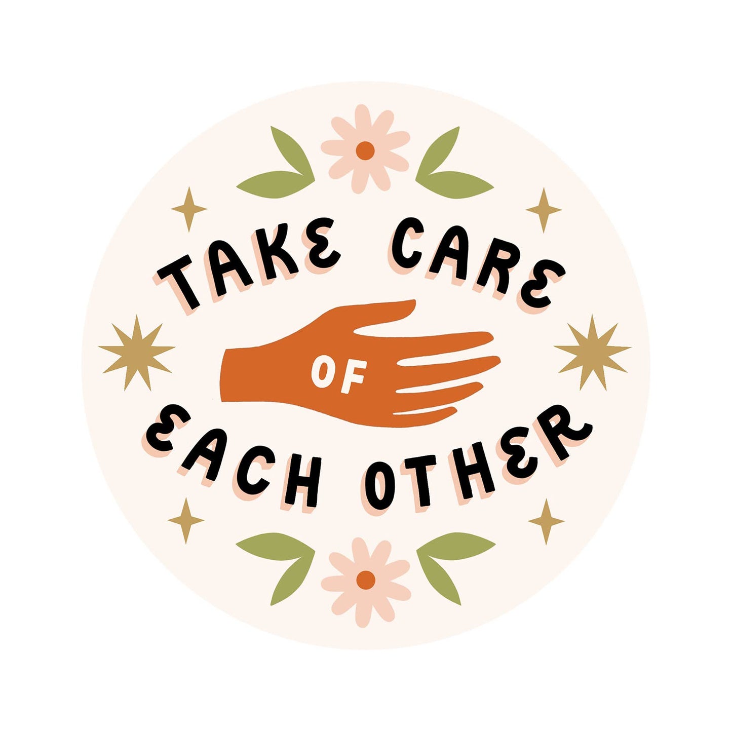 Take Care Die Cut Sticker - Small World Goods