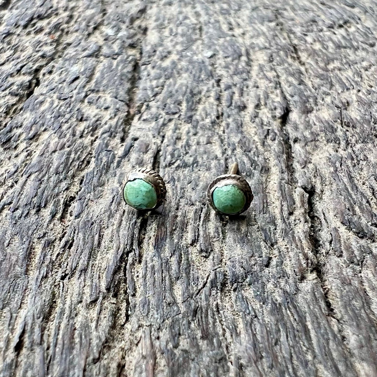 Tibetan Turquoise Stud Earrings - Small World Goods