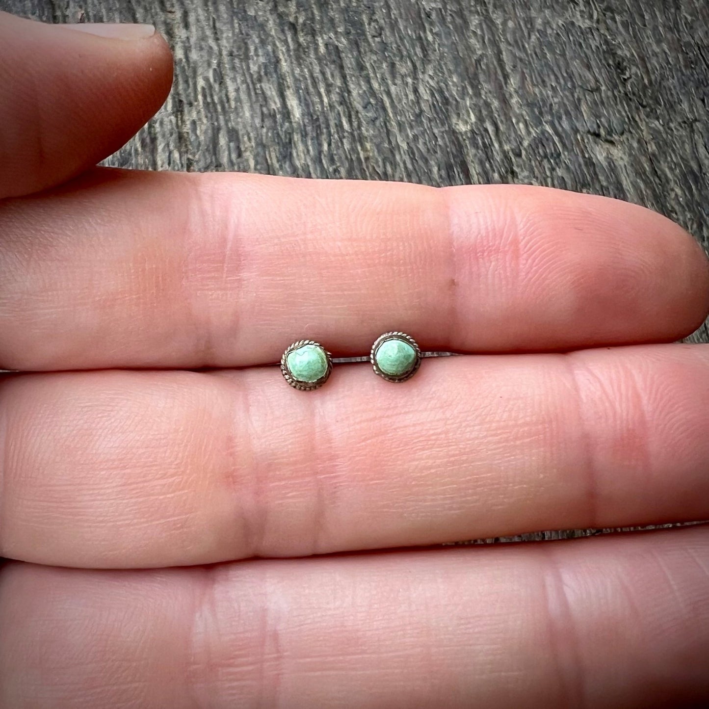 Tibetan Turquoise Stud Earrings - Small World Goods