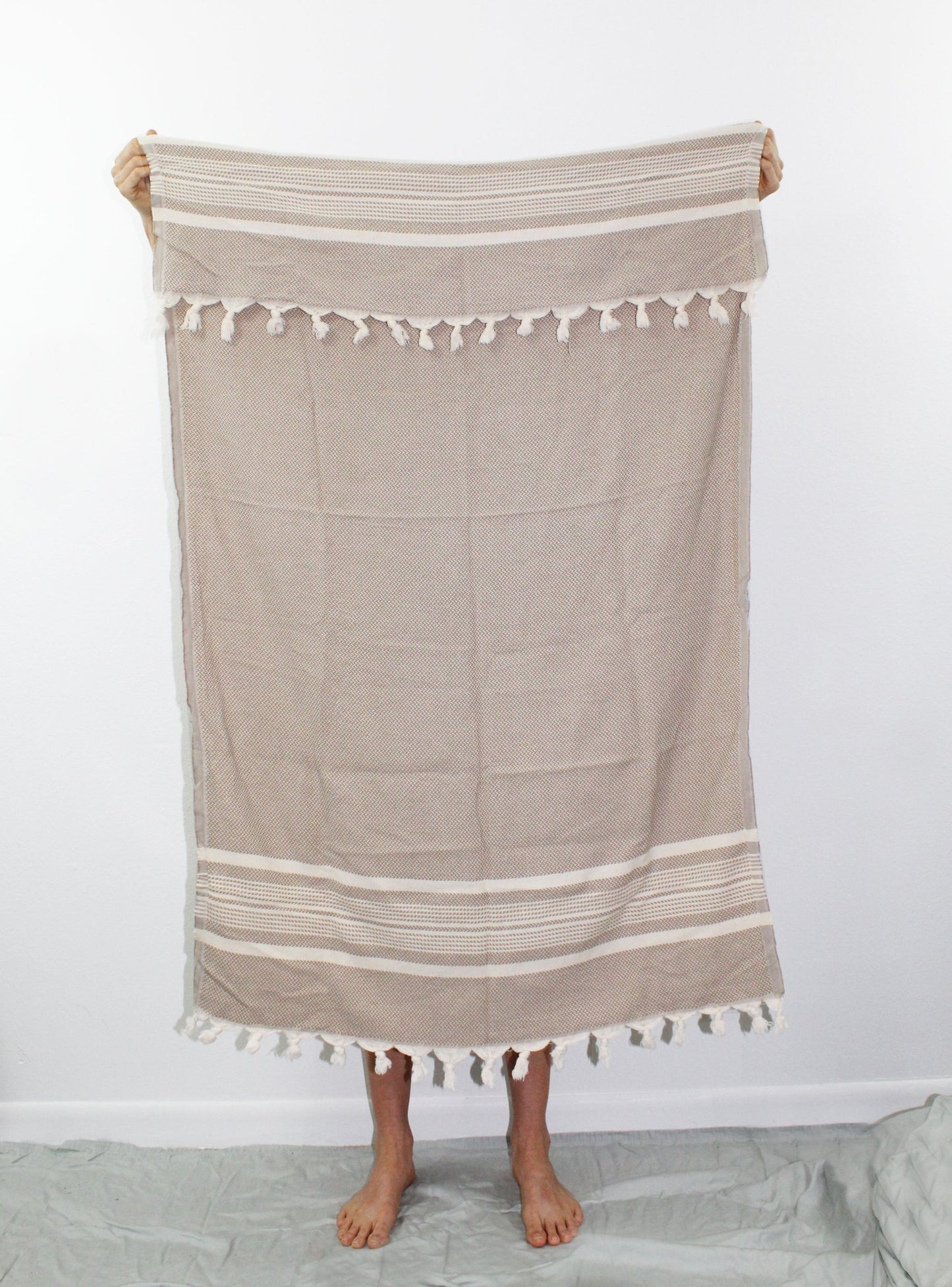 Turkish Towel, Hanzade in Latte - Small World Goods