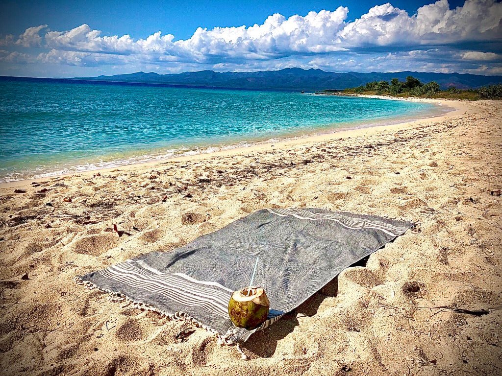 Turkish Towel, Hanzade in Noir - Small World Goods