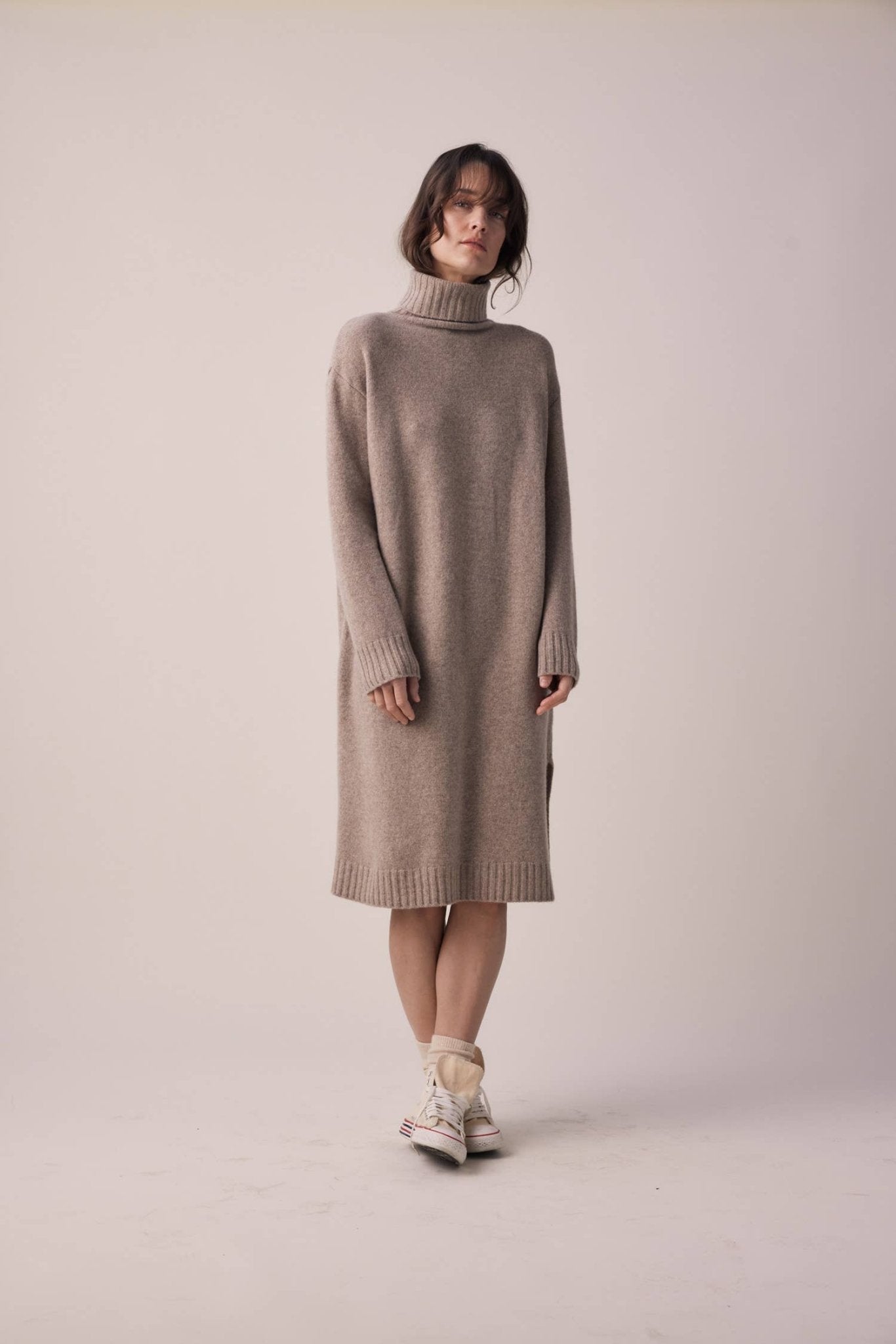 Wool Turtleneck Dress - Small World Goods