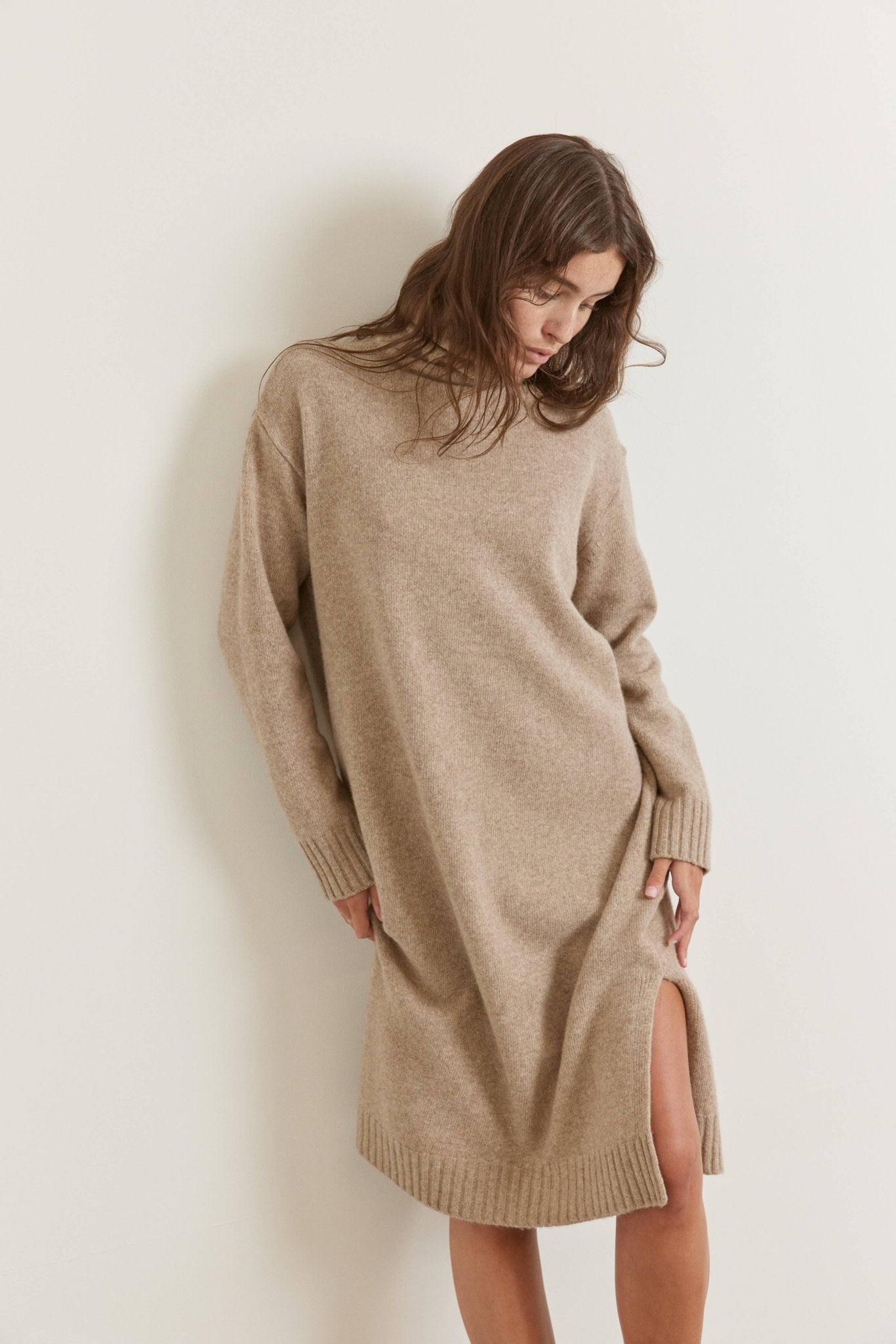 Wool Turtleneck Dress - Small World Goods