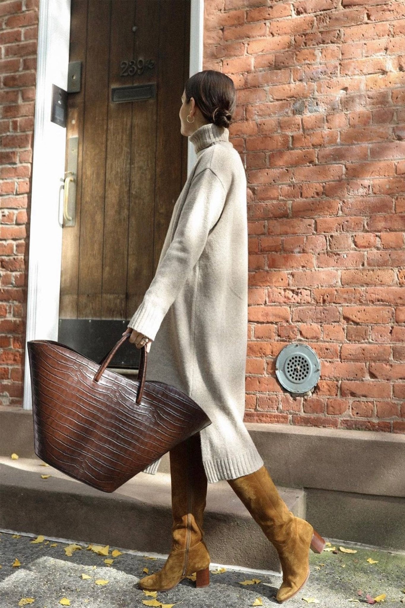 Wool Turtleneck Dress - Small World Goods