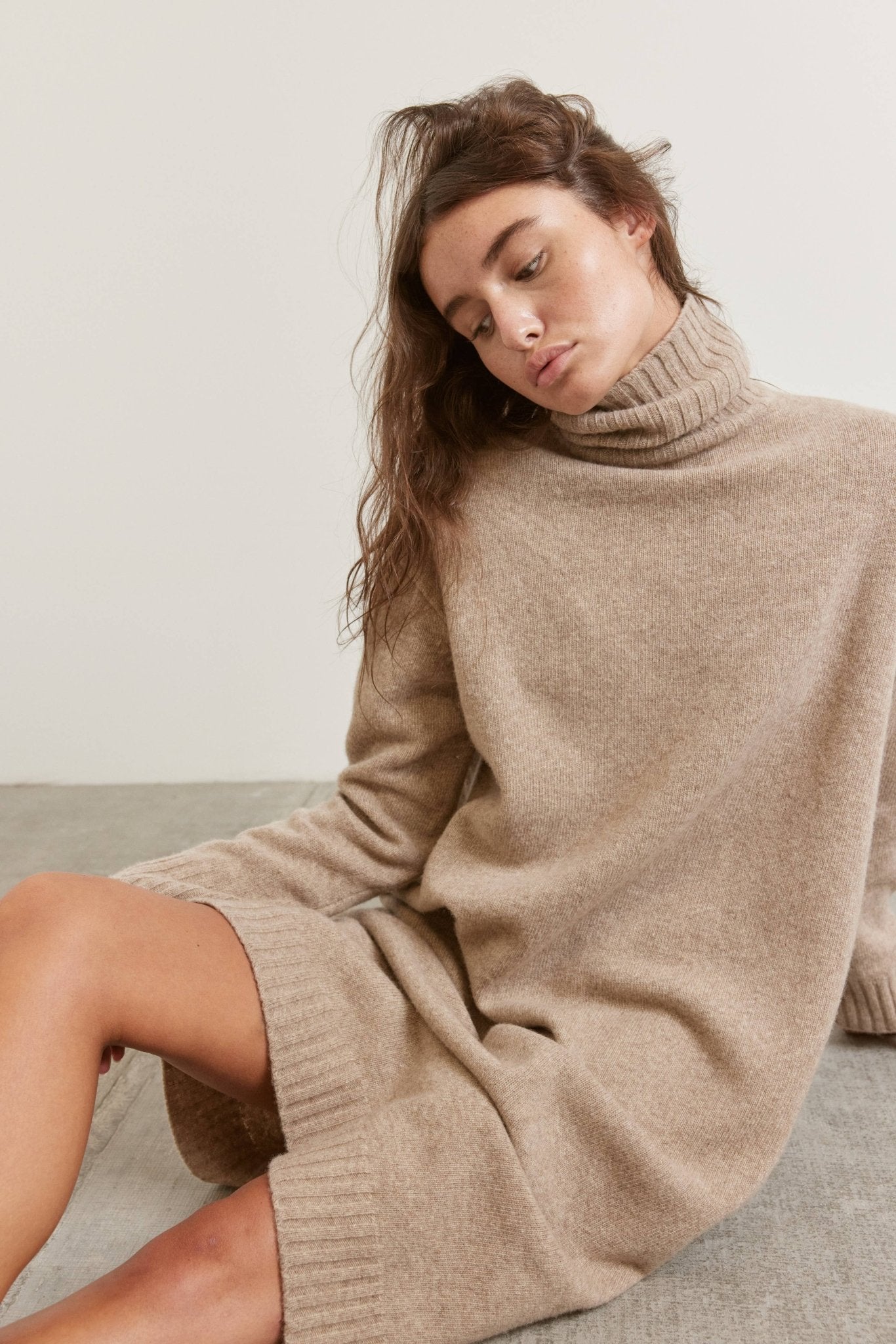 Wool Turtleneck Dress - Small World Goods