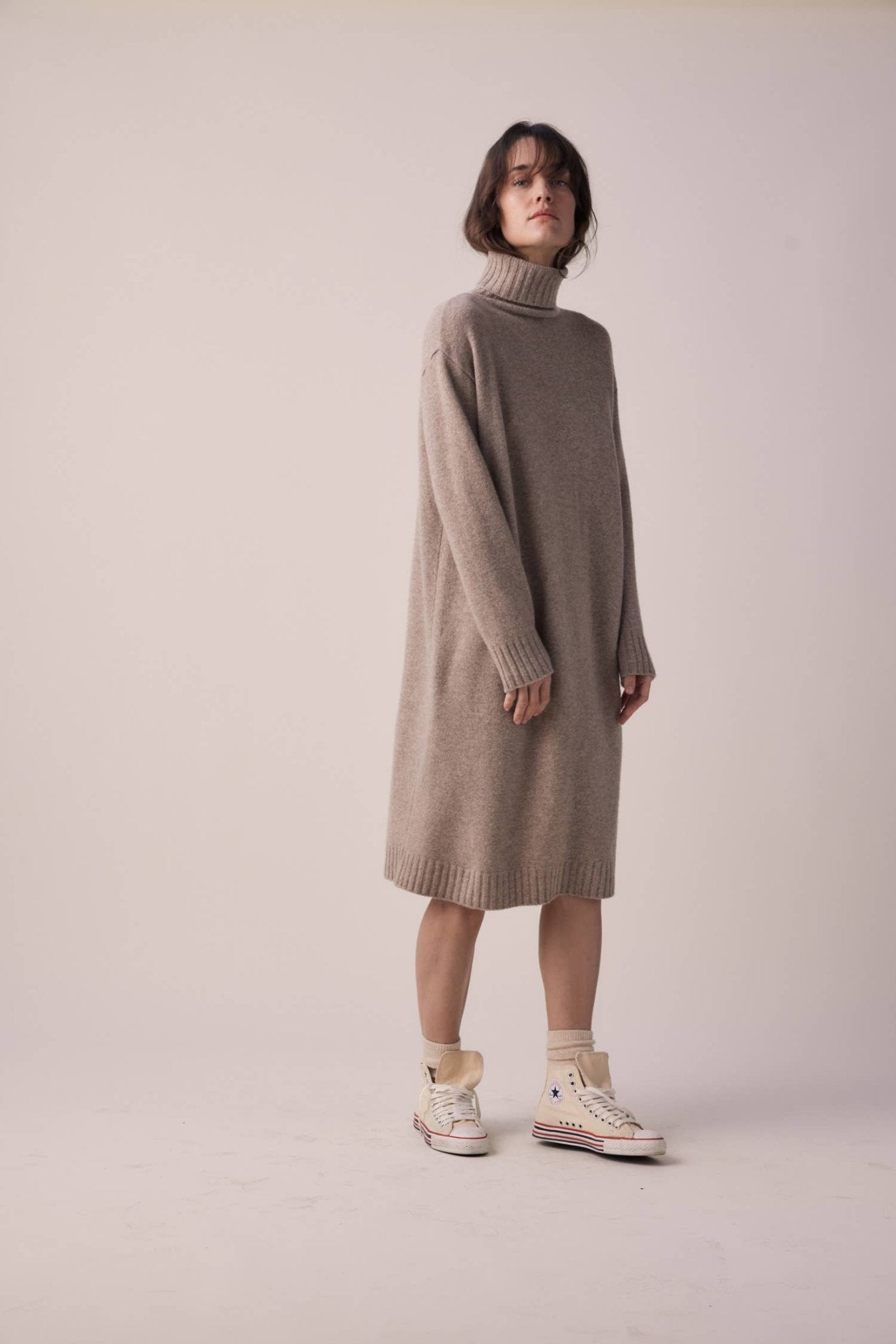 Wool Turtleneck Dress - Small World Goods