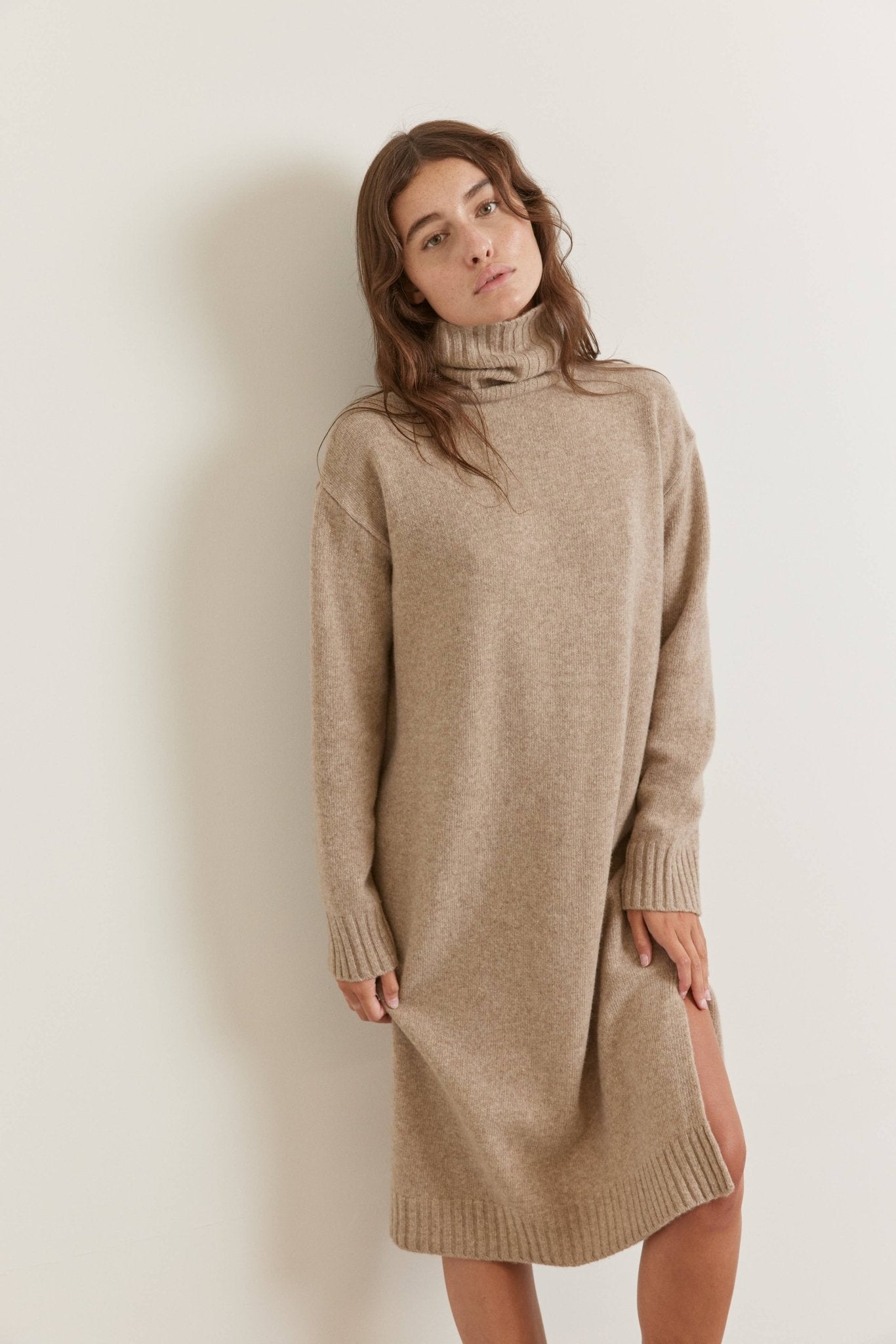 Wool Turtleneck Dress - Small World Goods