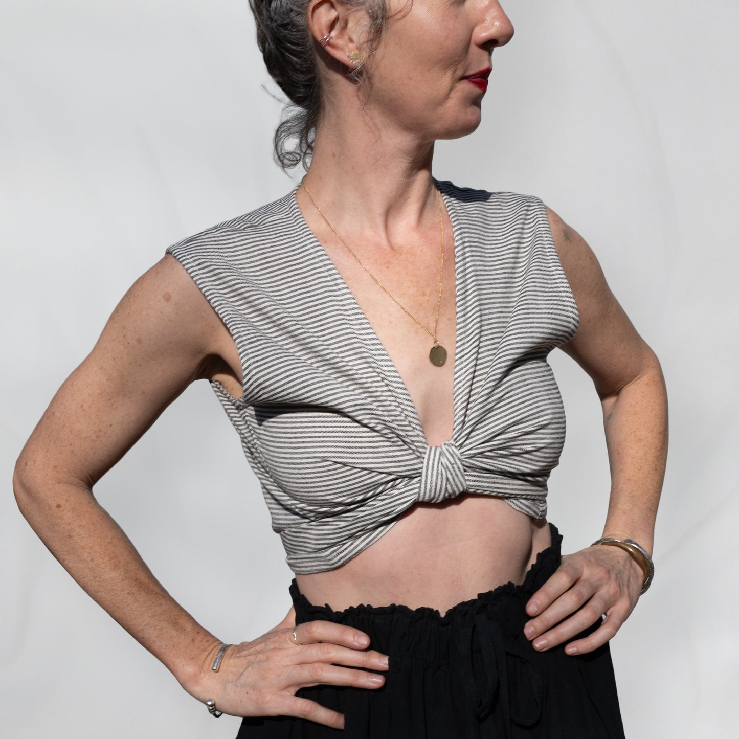 Simran Reversible Wrap Top, indigo *botanical dye