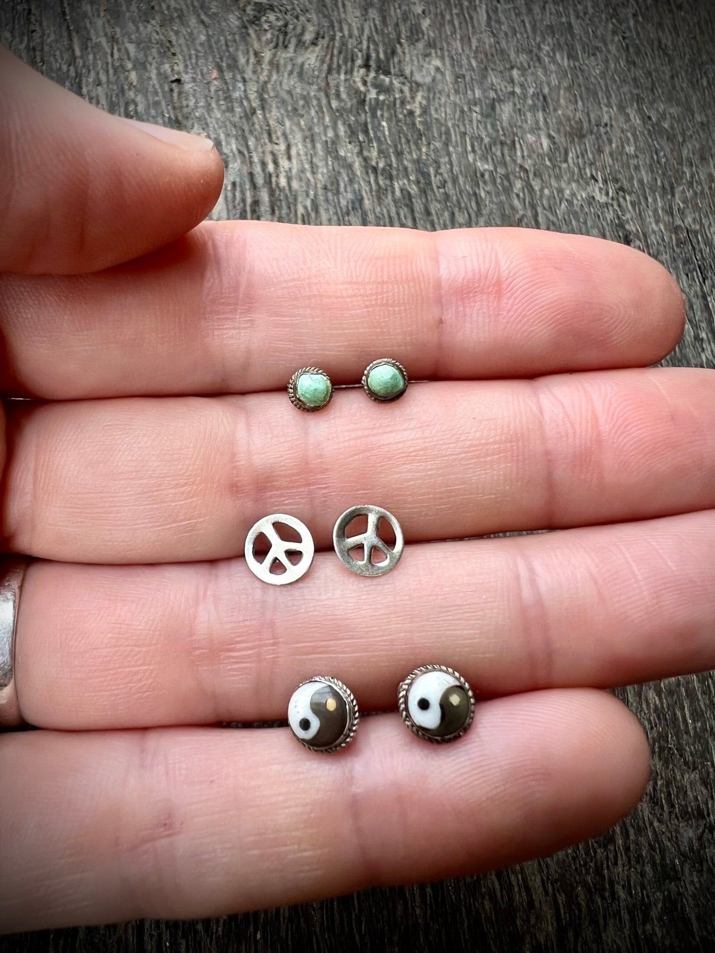 Yin Yang Earrings, Yak Horn & Bone - Small World Goods