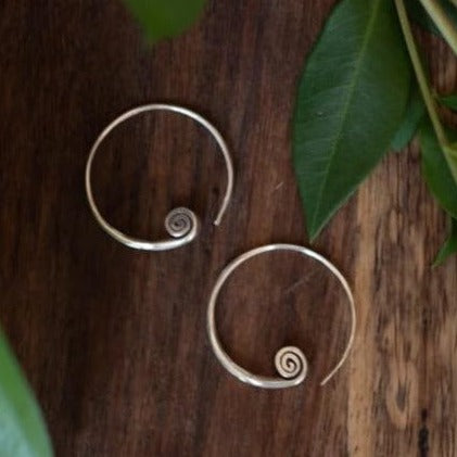 Spiral Cuff Hill Tribe Earrings