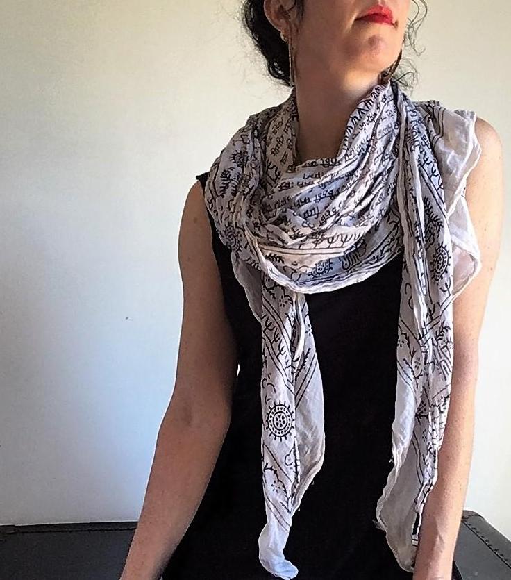 Cotton Mantra Sarong/Scarf/Beach Blanket/Towel/Etc, Various Colors - GadaboutGoods
