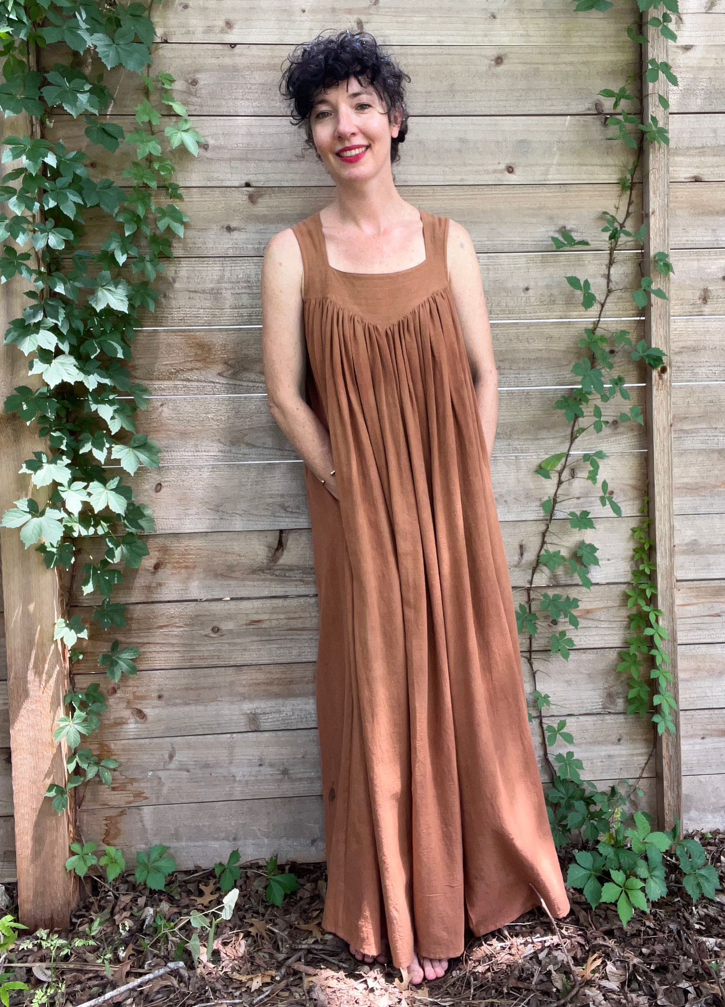 Nabina Dress, Rust