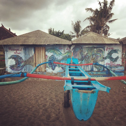 Fisherman Hut Murals, Bali - Small World Goods