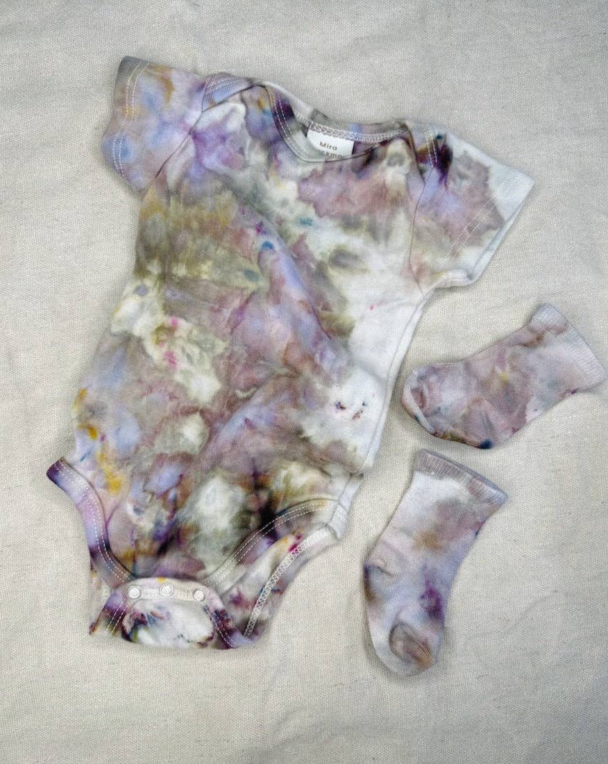 Organic Cotton Baby Onesies, hand dyed
