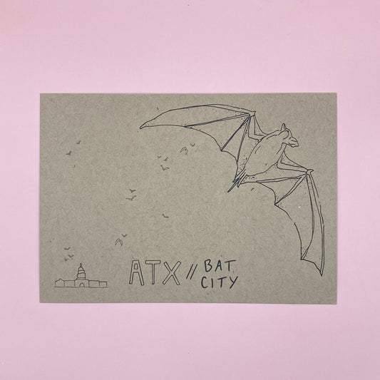 Bat City, Austin Texas | Postcard