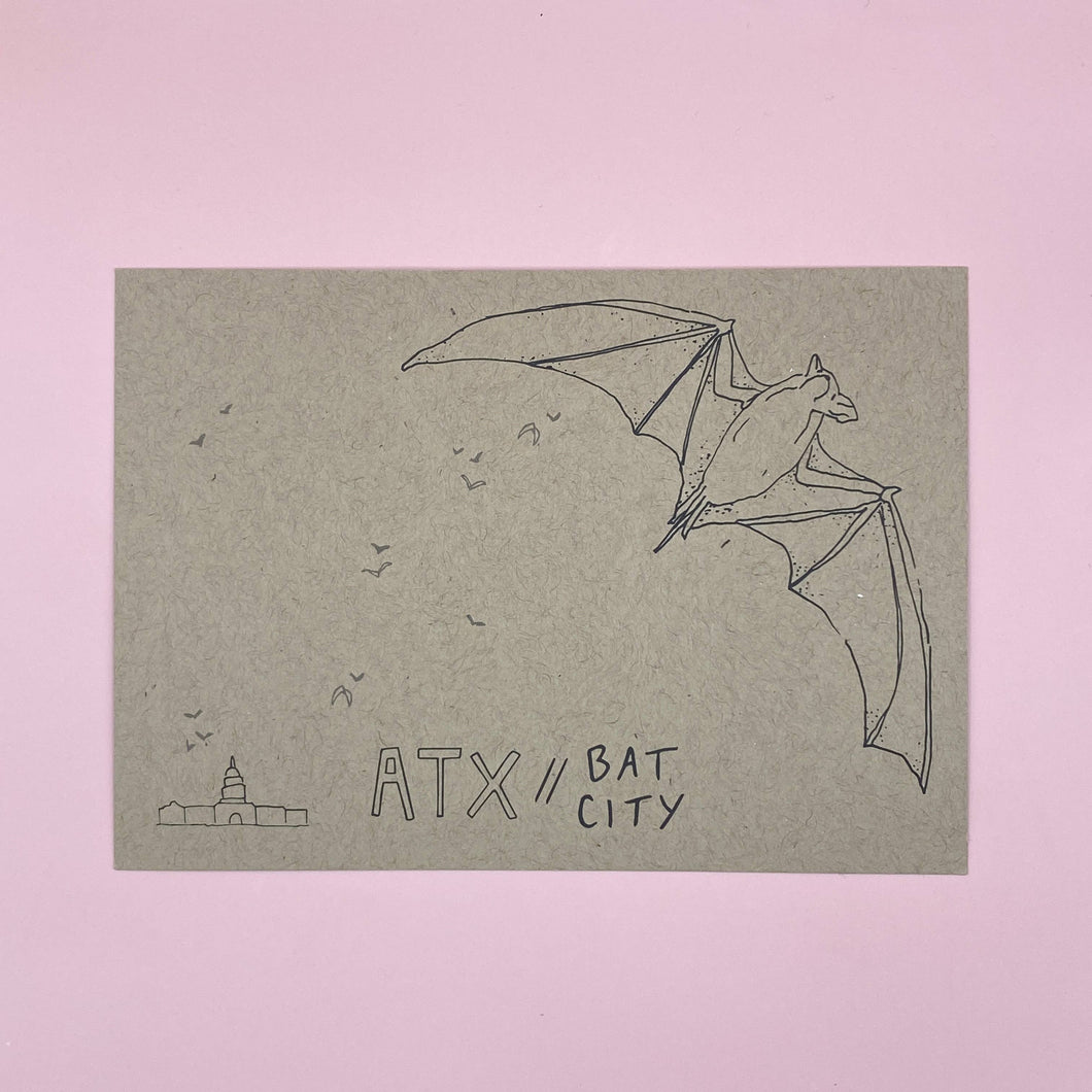 Bat City, Austin Texas | Postcard