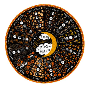 2025 Moon Phase Calendar ~ With Flowers & Astrological Signs