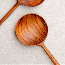 Load image into Gallery viewer, Round Teak Wood Spoon