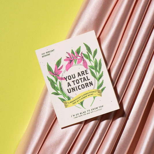 Total Unicorn friendship greeting card