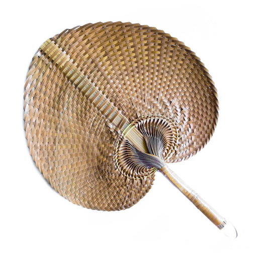 Woven Straw Hand Fan (Brown)