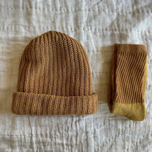 Load image into Gallery viewer, Chunky Knit Cotton Beanie. Fall Ochre, Olive  &amp; Sienna Clay: Sienna