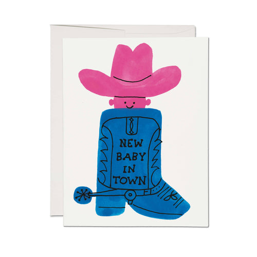 Boot Baby greeting card