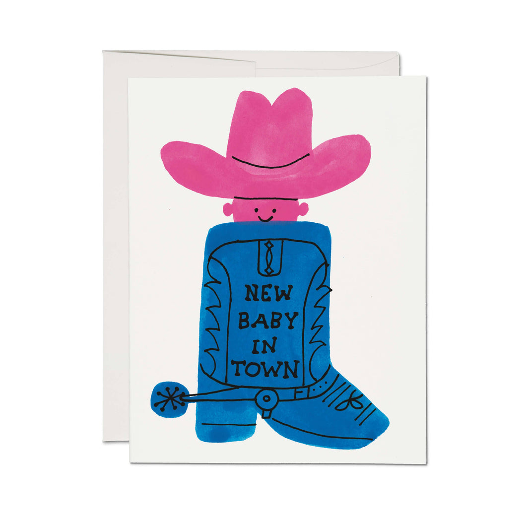 Boot Baby greeting card