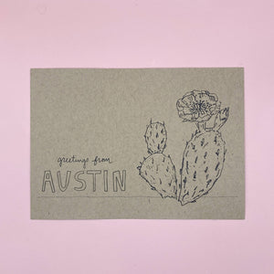 Austin Cactus Postcard