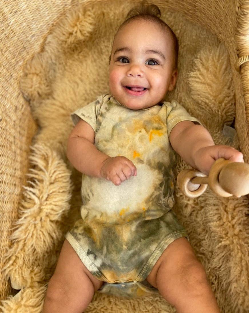 Organic Cotton Baby Onesies, hand dyed