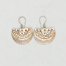 Load image into Gallery viewer, Carved Fan Earrings