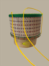 Load image into Gallery viewer, Hanging Thai Basket, green trim